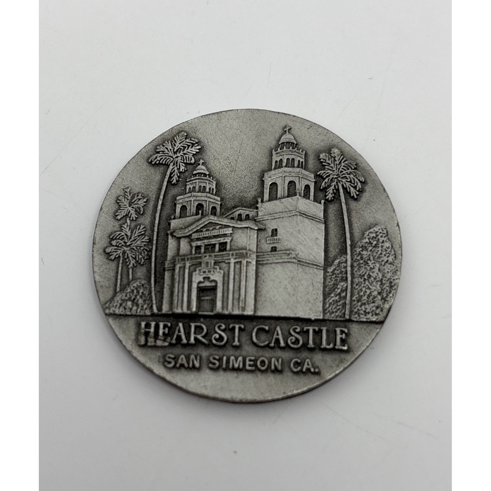 Vintage Hearst Castle Keepsake Pewter Coin Hearst Castle San‎ Simeon California